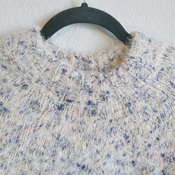 Lou & Gray Crew Neck Pullover Multi-Speckled Eyelash Sweater Sz S - Picture 3 of 6